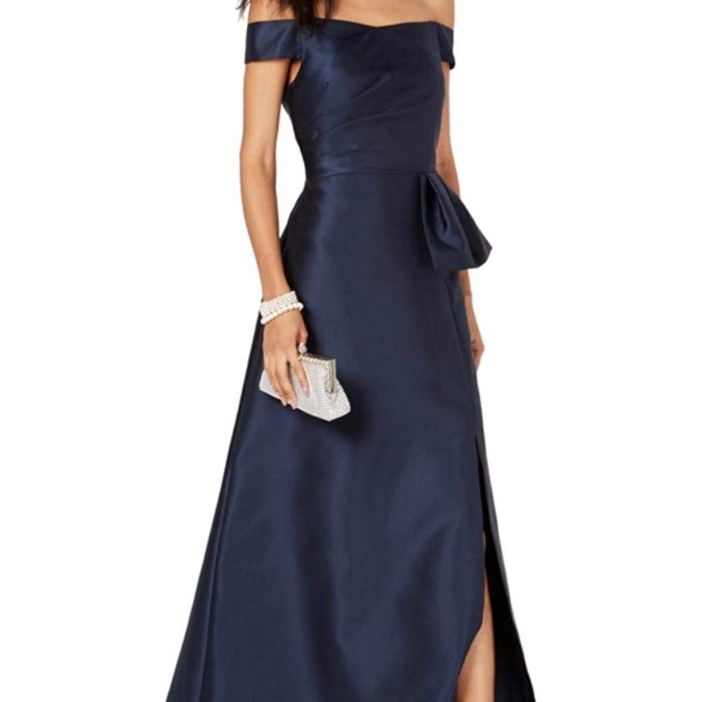 NWT Adrianna Papell Navy Blue Gown